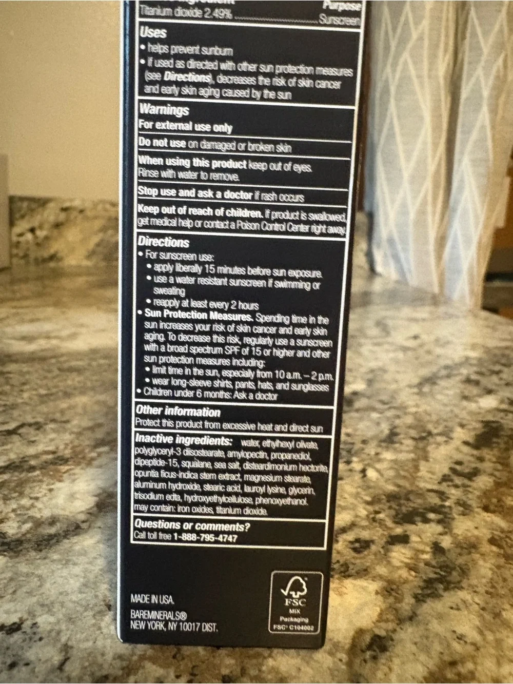 bareMinerals Original Liquid Mineral Foundation - Black Packaging